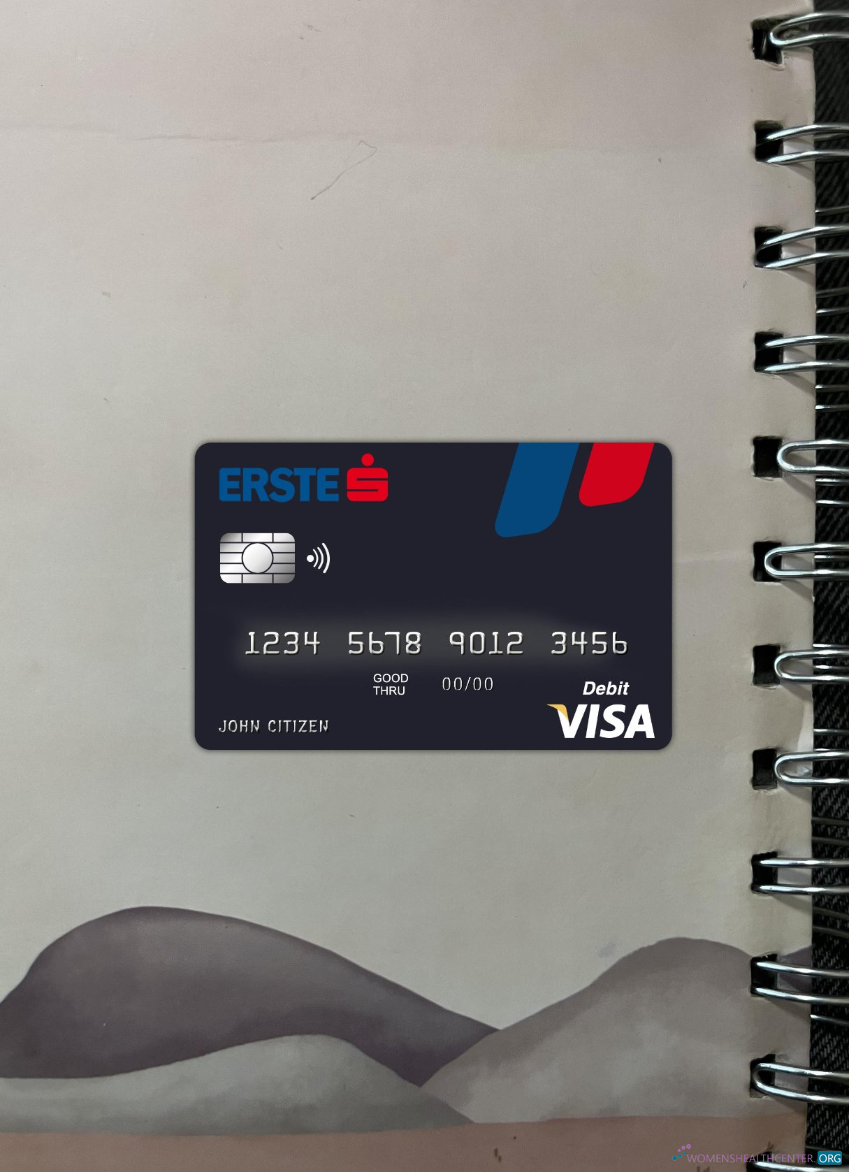 Download Austria Erste group bank visa card photolook front Photoshop template